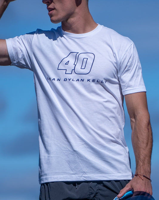 "40" White T-Shirt